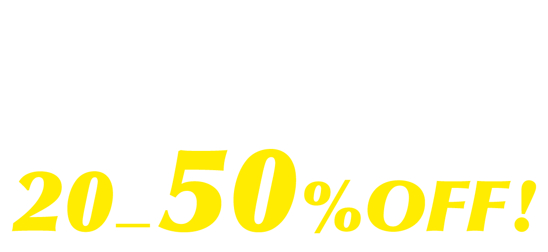 初売りセール アパレル・服飾雑貨 20%〜50%OFF