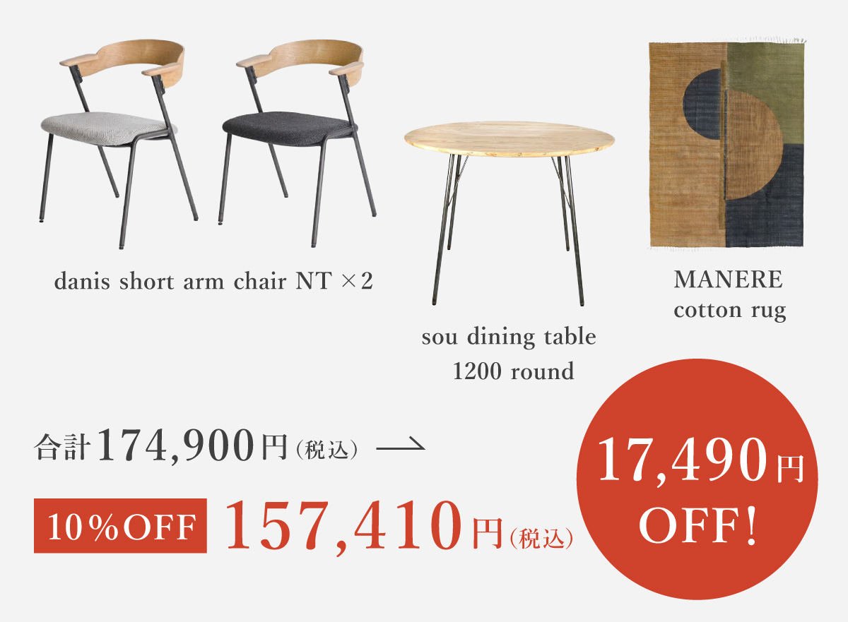 家具10%OFFご購入例