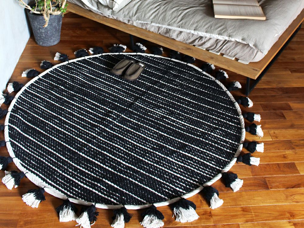 【新品未使用】アデペシュa.depeche cotton rug 丸ラグ a.depeche cotton rug 2154 / アデペシュ コットン ラグ 2154