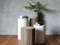 a.depeche Collected-wood round stool / アデペシュ コレクト