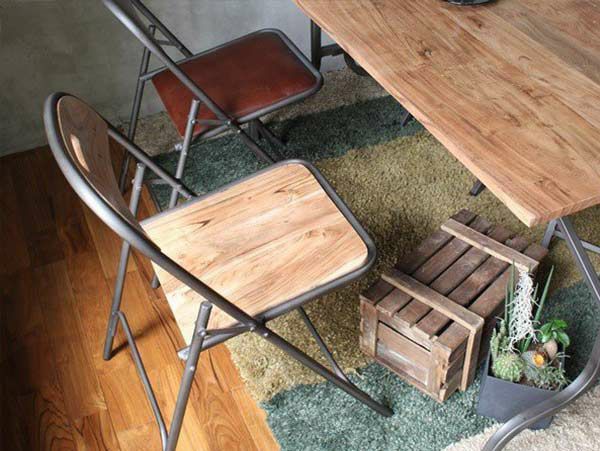 取扱終了]インノーチェ フォールディング ラウンド チェア ウッド - a