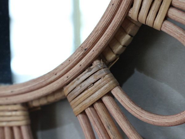 早いもの勝ち！アデペシュ　rotta rattan mirror 3個セット ロッタ ラタン ミラー フルール L | 家具・インテリア a.depeche