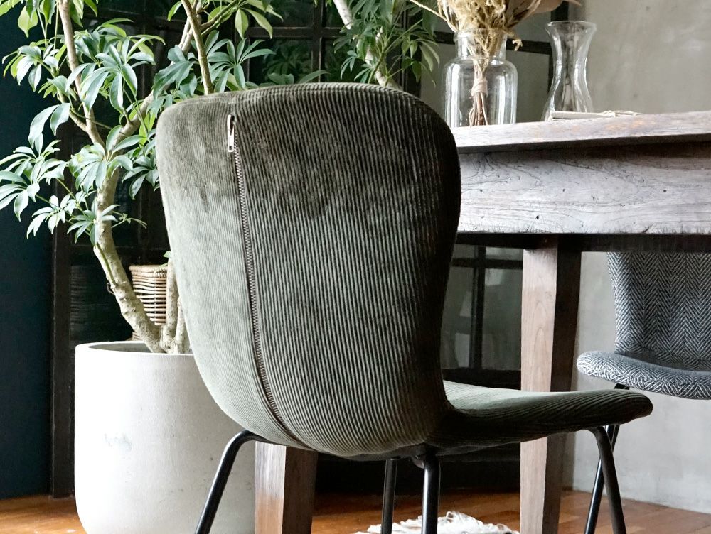ジップ デザイン チェア コーデュロイ使用イメージ03