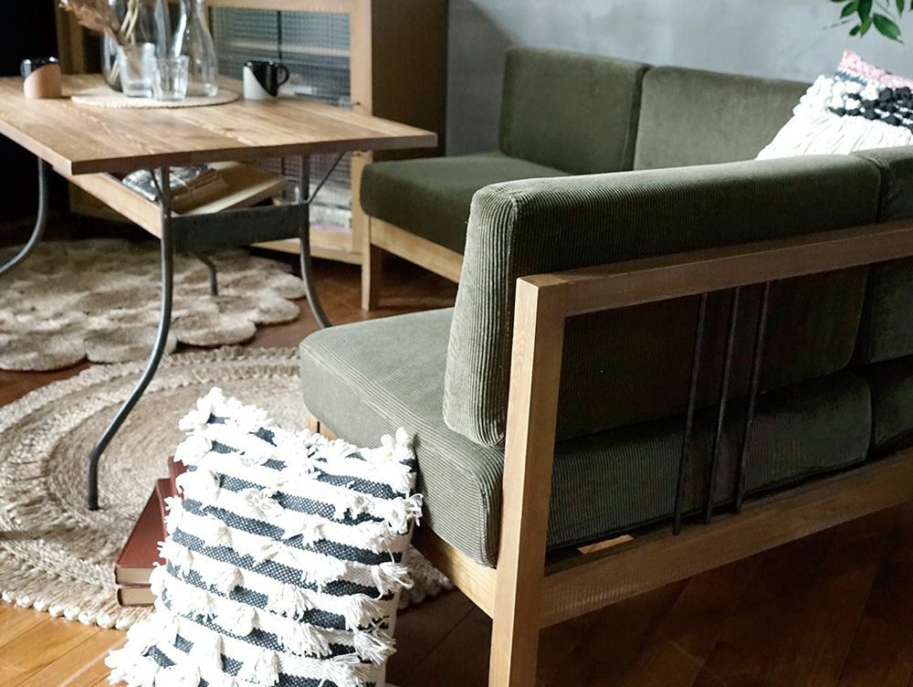 新品カバー　アデペシュ Thole LD sofa ソファ　オーク　アイアン 新品カバー アデペシュ Thole LD sofa ソファ オーク アイアン