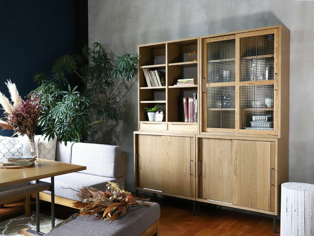 カデル ブックケース ガラスドア