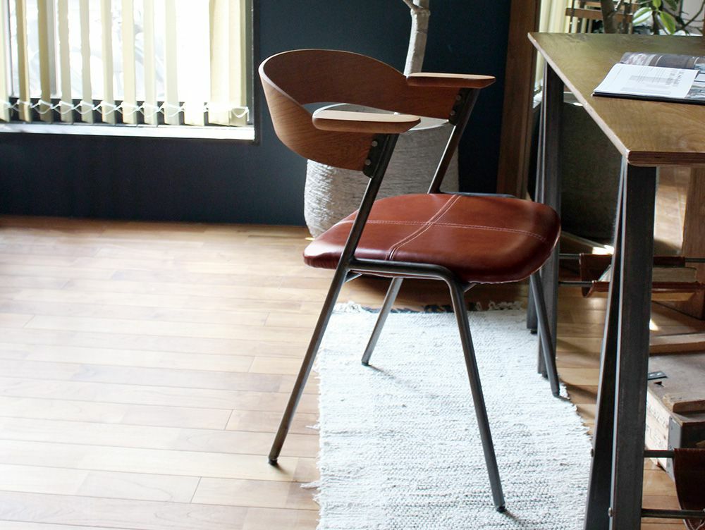 【限定】ダニス ショートアームチェア レザー