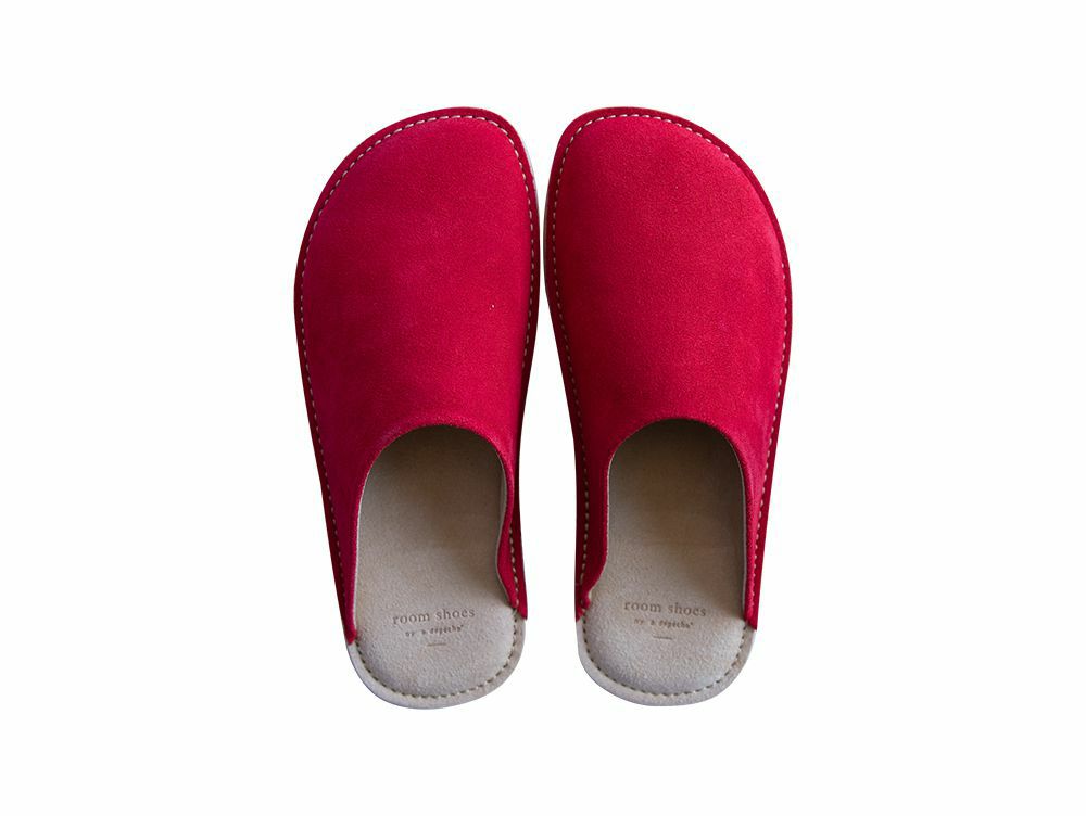 Reela ベロアレザー Red レディース スリッパ 新品 決算セール10%OFF]リーラ ベロア レザー スリッパ M | 家具
