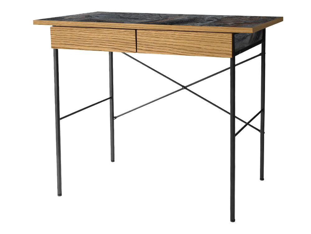 ポル デスク 900 ワイド マットブラック | 家具・インテリア a.depeche  