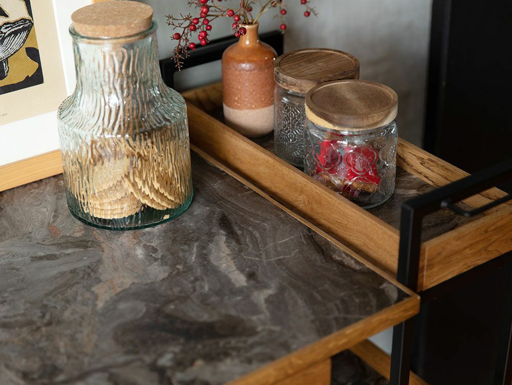 ポル デスク 1200 ワイド マットブラック - a.depeche(アデペシュ)