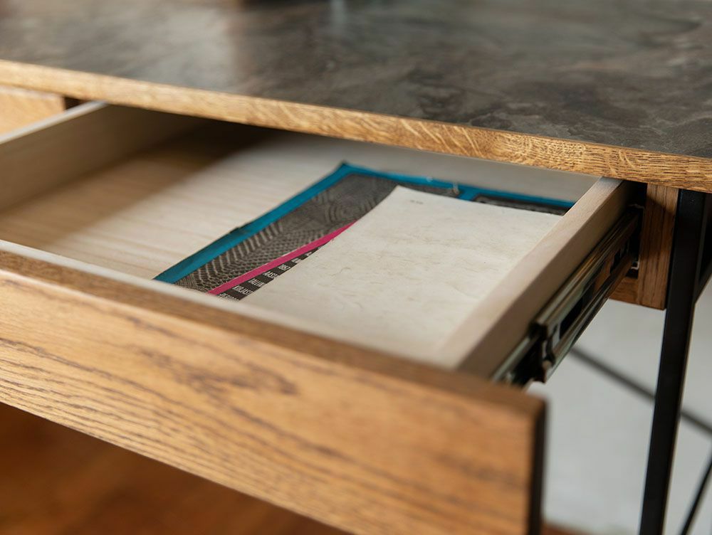 事務机・学習机 a.depeche POL desk 900 wide mat black 事務机・学習机