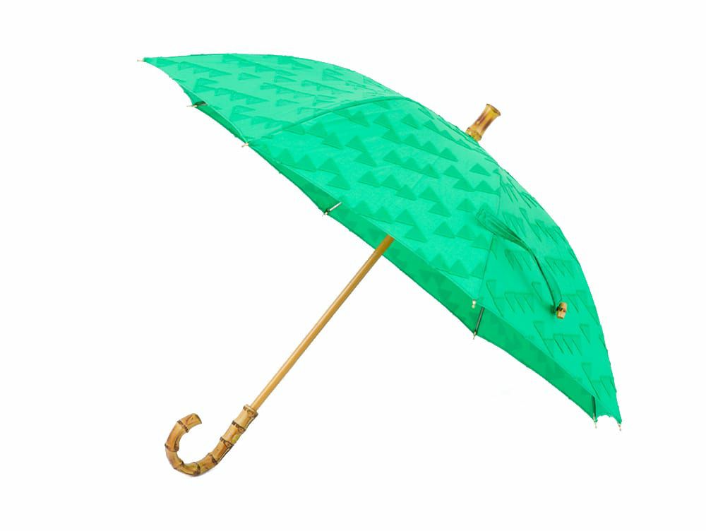 三角模様のジャカード生地で作った晴雨兼用傘 - a.depeche(アデペシュ)