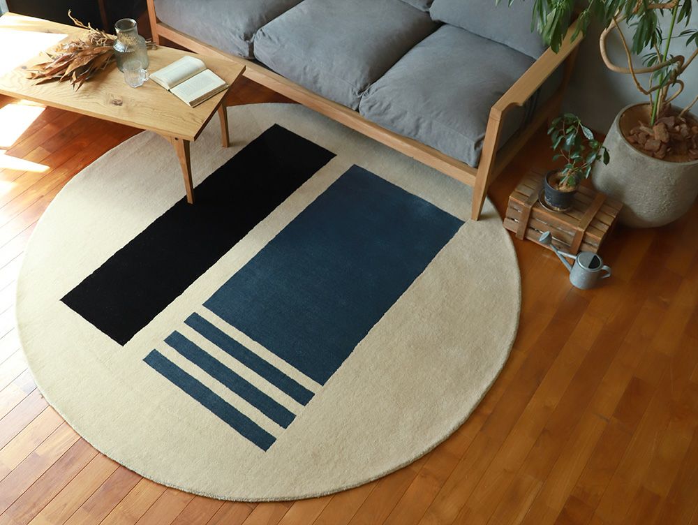 定価17万】RUGVISTA 円形 サークル ウールラグ絨毯直径225cm | ヤマダ 