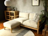 【美品】アデペシュ　ソファとオットマンのセット a.depeche / アデペシュ オットマンソファ クッション セット