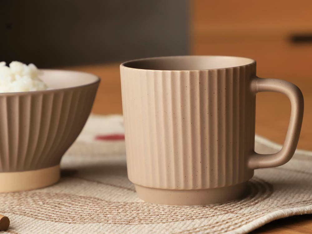 プアト マグ アイボリー×ベージュ 4セット | 家具・インテリア a