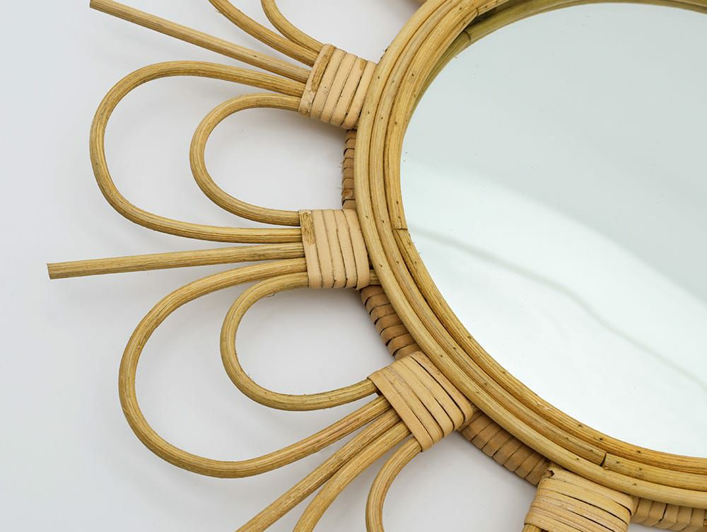 outlet]ロッタ ラタン ミラー フルール S | 家具・インテリア a